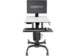 Steh-Sitz-Arbeitsplatz Ergotron WorkFit-C 24-216-085, Monitor bis bis 30", bis 12,7 kg, höhenverstellbar, Tastatur- und Mausablage, VESA, schwarz-grau