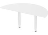 Schäfer Shop Select Ansatztisch PLANOVA ERGOSTYLE, 1/2 Kreis, weiß/weiß