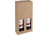 Weinkarton ColomPac SAWP, für 2 Flaschen, L 182 x B 93 x H 374 mm, Wellpappe, kraft-braun, 10 Stück