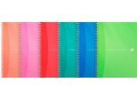 Spiralbuch OXFORD Office MyColours, DIN A4, Doppelbindung, 90 Blatt kariert, weiß, SCRIBZEE®-kompatibel, EU ECO Label, farbsortierte Deckel, 5 Stück