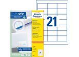 AVERY Zweckform Universal-Etiketten 3670, ultragrip, 64 x 36 mm, 2100 Stück