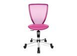 Topstar Kinderdrehstuhl Titan Junior, ohne Armlehnen, Muldensitz, Netzrücken, pink/alusilber