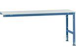 Manuflex Ansatztisch UNIVERSAL Standard, 2000 x 800 mm, Melamin lichtgrau, brillantblau
