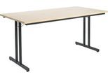 Klapptisch TR, B 1600 x T 700 x H 720 mm, Buche-Dekor/schwarz