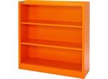 Schäfer Shop Select Stahlregal MS iCOLOUR, 3 Ordnerhöhen, B 950 x T 400 x H 1215 mm, orange RAL 2004
