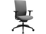 Topstar Bürostuhl Sitness AirWork G, Sandwich-Polsterung, 3D-Flachsitz, Synchronmechanik, höhenverstellbare Lordosenstütze, AGR-zertifiziert, grau
