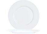 Arcoroc Everyday Uni flacher Teller 19 cm, gehärtetes Glas, Blanc, spülmaschinen- & mikrowellengeeignet, 6 St