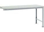 Manuflex Ansatztisch UNIVERSAL Spezial, Tischplatte Melamin, 1750x1000, alusilber