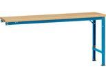 Manuflex Ansatztisch UNIVERSAL Spezial, 1750 x 800 mm, Multiplex natur, lichtblau