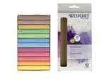 Wandtafelkreide Westcott, mehrfarbig, staubarm, leicht abwaschbar, 12 x 84 mm, 12 Stück