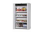 Sicherheitsschrank Typ 90 asecos S-PHOENIX touchless-90, vollautomatische Falttüren mit Sensor, Front Lichtgrau, B 1196 x T 616 x H 1968 mm