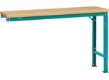 Manuflex Ansatztisch UNIVERSAL Spezial, 1500 x 800 mm, Multiplex natur, wasserblau