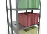 SCHULTE Lagertechnik - Doppel-Grundregal Stecksystem MULTIPlus250 - 3000x1000x(2x400) mm, 14 Böden, verzinkt