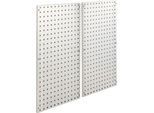 Schäfer Shop Genius Lochrasterwandset für FS Putzmittelschränke, 2 Wände, Stahlblech verzinkt, für Schranktiefe 520 mm