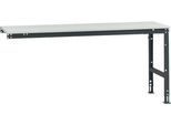 Manuflex Ansatztisch UNIVERSAL Standard, 2000 x 800 mm, Kunststoff lichtgrau, anthrazit