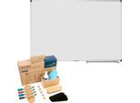 Whiteboard Legamaster UNITE, magnetisch, Markerablage, B 1200 x T 12,6 x H 900 mm, emaillierter Keramikstahl, weiß, inkl. Whiteboard Zubehör Set WOODEN, 17-teilig