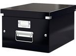 LEITZ® Ablage- und Transportbox Serie Click + Store, mittel, für DIN A4, schwarz