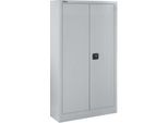 Schäfer Shop Select Materialschrank MSI 16408 , B 800 x T 400 x H 1585 mm, 3 Böden, Stahl, weißaluminium RAL 9006