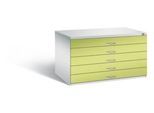 Planschrank aus Stahl, für Formate bis DIN A0, 5 Schubladen