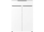 Kombischrank Porto, 1 Schublade, 2 Türen und 2 Einlegeböden, 2 OH, B 810 x T 400 x H 1200 mm, weiß