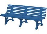 Parkbank, 4-Sitzer, L 2000 mm, blau