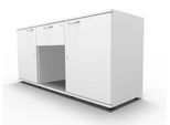 Schäfer Shop Select Sideboard, 2 Türen + Schub, abschließbar, Spanplatte, B 1500 x T 420 x H 663 mm, weiß