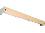 Hakenleiste für Umkleidebank-System, 1015 mm lang, Holz, lichtgrau
