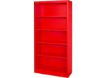 Schäfer Shop Select Stahlregal MS iCOLOUR, 5 Ordnerhöhen, B 950 x T 400 x H 1935 mm, rot RAL 3020