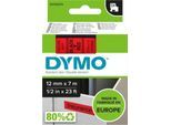 DYMO® Schriftbandkassette D1 45017, 12 mm breit, rot/schwarz