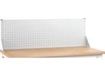 Aufsatzrahmen Bott verso, mit 2 Lochplatten, B 1050 x T 215 x H 400 mm, Stahlblech, pulverbeschichtet, RAL 7035, lichtgrau