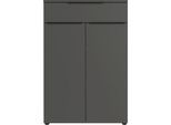 Kombischrank Porto, 1 Schublade, 2 Türen und 2 Einlegeböden, 2 OH, B 810 x T 400 x H 1200 mm, graphit