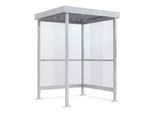 Raucherunterstand WSM Jena, Outdoor, für 2-3 Personen B 1550 x T 1550 x H 2360 mm, verzinkt