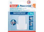 tesa Powerstrips Haken Wave, für Feuchträume, hält Gegenstände bis 2 kg, 1 Stück
