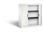 C + P Rollladenschrank Omnispace, 3 OH, abschließbar, B 1200 x T 420 x H 1230 mm, Stahl/Kunststoff, Verkehrsweiß