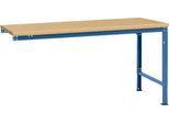 Manuflex Ansatztisch UNIVERSAL Spezial, Tischplatte Multiplex, 1750x1000, brillantblau