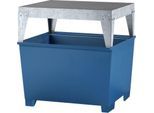 IBC-Station ASECOS, Stahl, mit Abfüllbock u. Staplerschuhen, 1000 l Auffangvolumen, B 1350 x T 1300 x H 1390, lackiert