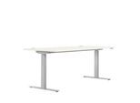 Schreibtisch ERGO DRIVE ED 470, elektrisch höhenverstellbar, Rechteck, T-Fuß, B 1800 x T 800 x H 692-1147 mm, weiß/weißaluminium RAL 9006