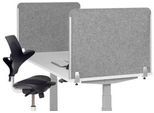 Schreibtisch-Akustik-Trennwand BE Safety Screen Seitenwand, ohne Fenster, Dicke 10 mm, B 800 x T 20 mm, hellgrau