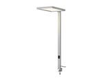 LED-Tischleuchte SLV Worklight, Touch-Dimmer, 7600 Lumen, 79 W, 200-240 V, PIR-Sensor, festverbaute LEDs, L 692 x B 310 x H 1200 mm, silber