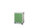 Laptopwagen mit Ladefunktion, 2-Punkt-Verriegelung, CH-Stecker, Feststellbremse, 16 Fächer, B 920 x T 500 x H 1060, grün