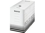 Archivschachtel Leitz Solid Box 6129 150 mm, DIN A4, für 1400 Blatt, 10 Stück, weiß