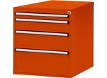 Manuflex Schubladen-Unterbau, für T 800 mm, rotorange