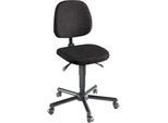 XXL-Arbeitsdrehstuhl meychair Workster Pro W19-11375, mit Rollen, höhenverstellbar, bis 250 kg, Stoff, desinfektionsmittelbeständig, schwarz