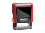 Adress-Stempel trodat® Printy 4911, Gehäusefarbe rot & Stempelabdruckfarbe schwarz