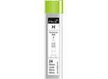 Bleistiftmine Pica Fine Dry H 7050, Minendurchmesser 0,9 mm, Härtegrad H, Schreibfarbe graphit, 24 Stück in Dose mit Drehdeckel