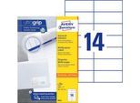 AVERY Zweckform Universal-Etiketten 3653, ultragrip, 105 x 42,3 mm, 1400 Stück
