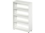 Schäfer Shop Genius Regal TETRIS WOOD, 4 OH, Höhe inkl. Gleiter, B 1000 mm, weiß