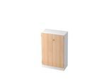 Aktenschrank 3 OH, B 800 x T 420 x H 1270mm, abschließbar, weiß/eiche