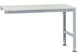 Manuflex Ansatztisch UNIVERSAL Standard, Tischplatte Kunststoff, 1500x1000, alusilber