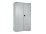 Schäfer Shop Select Flügeltürenschrank MS iCONOMY, Stahl, 5 Ordnerhöhen, B 950 x T 400 x H 1935 mm, weißaluminium RAL 9006